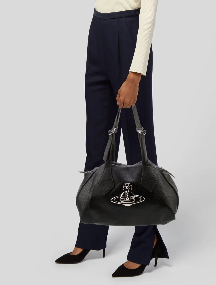 Vivienne Westwood Graphic Print Shoulder Bag — on model view